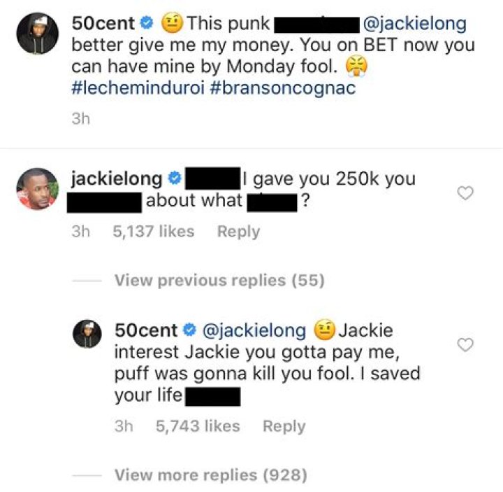 50 Cent Jackie Long Feud