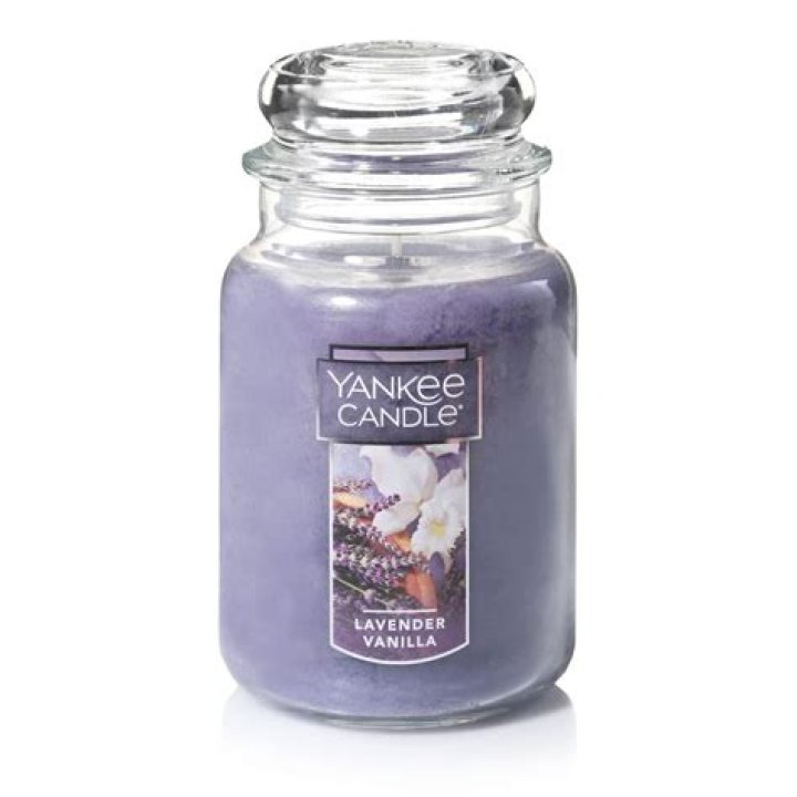 A Lavender Vanilla Yankee Candle.
