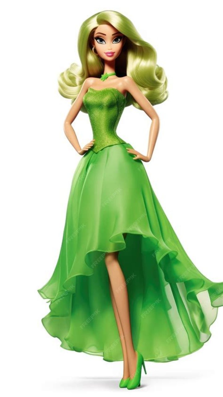 A model wearing a green blazer.