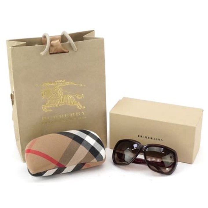 A pair of Burberry sunglasses.