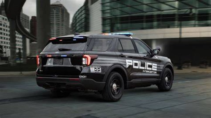 A police car on the scene