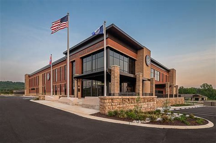 A police office walks at the scene of the Dayton, Ohio shooting