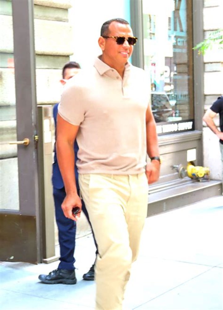A-Rod Reveals His Arm Muscles In Tight Shirt As He Leaves Katie Holmes Apartment Building