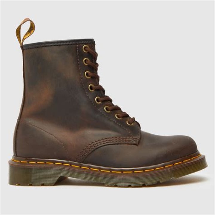 A single steel-toed Doc Marten