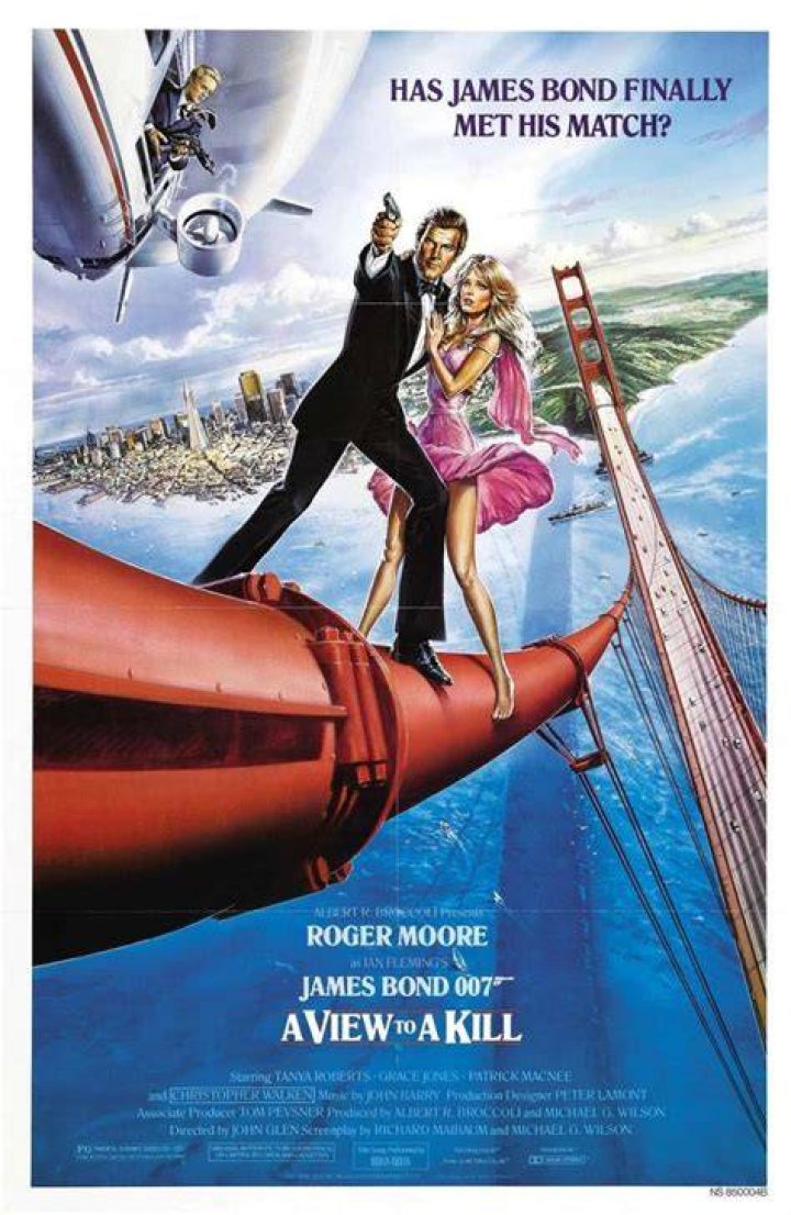 A VIEW TO A KILL, Tanya Roberts, Roger Moore, 1985, (c) United Artists/courtesy Everett Collection