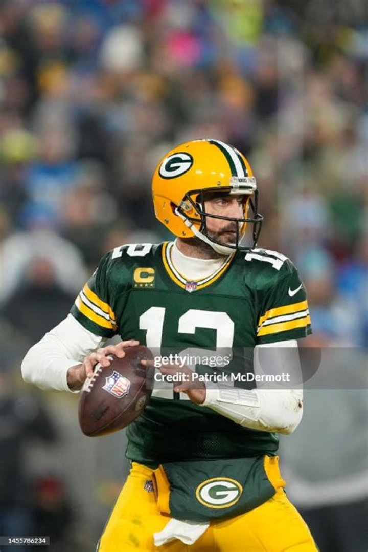 Aaron Rodgers of the Green Bay Packers accepts the award for the moment of the year at the 8th Annual NFL Honors at The Fox Theatre, in Atlanta 8th Annual NFL Honors, Atlanta, USA - 02 Feb 2019
