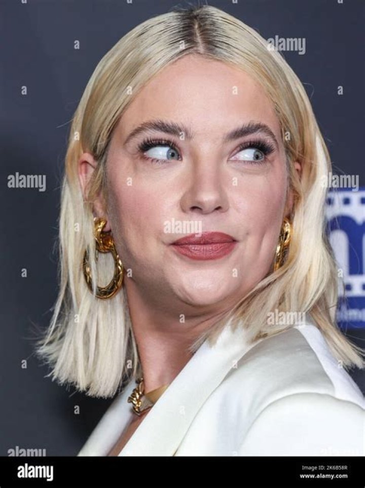 American actress Ashley Benson arrives at the Darren Dzienciol and Richie Akiva Oscar Party 2022 held at a Private Residence on March 26, 2022 in Bel Air, Los Angeles, California, United States. Darren Dzienciol and Richie Akiva Oscar Party 2022, Private Residence, Bel Air, Los Angeles, California, United States - 27 Mar 2022