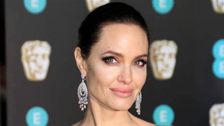 Angelina Jolie71st British Academy Film Awards, Arrivals, Royal Albert Hall, London, UK - 18 Feb 2018WEARING CUSTOM RALPH & RUSSO