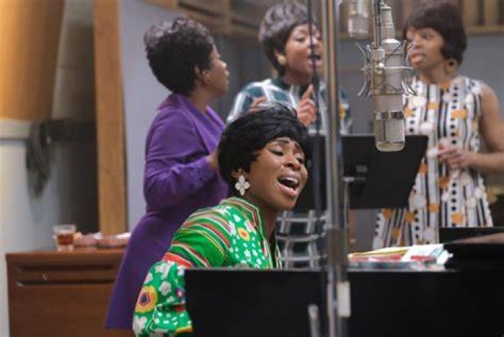Aretha Franklin, played by Cynthia Erivo, recording at Fame Studios in Muscle Shoals, AL. (Credit: National Geographic/Richard DuCree)