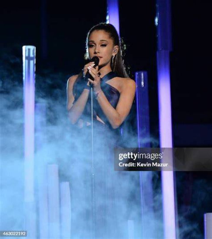 Ariana Grande, center, performs at the iHeartRadio Music Awards at the Shrine Auditorium, in Los Angeles iHeartRadio Music Awards -Show, Los Angeles, USA