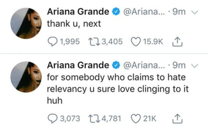 Ariana Grande Tweet
