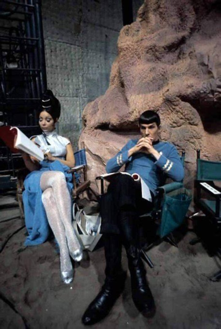 Arlene Martel and Leonard Nimoy in action