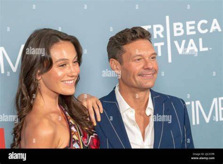 Aubrey Paige Petcosky and Ryan Seacrest attend the "Halftime" Premiere during the Tribeca Film Festival Opening Night at United Palace on June 08 2022 in New York City. 'Halftime' premiere, Arrivals, Tribeca Film Festival Opening Night, New York, USA - 08 Jun 2022