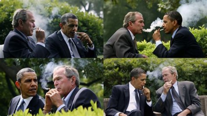 Barack Obama smoking with a relative Undated collect photo of Barack Obama smoking in front his family's hut in Kenya, Africa Quitting smoking just before heading into the most stressful period of your life is no easy task to do. But that is exactly what Barack Obama attempted to do before launching his presidential campaign. Considering the months of campaigning and constant pressure it is little surprise that the now president-elect found the task a difficult one - allegedly giving into temptation on several occasions. However, the soon to be president is now apparently nicotine free after winning the battle. The then senator first announced his decision to quit in 2007, in order to please his wife Michelle, while on the David Letterman Show. Of course how he appeared to the American public, who might be wary of a President addicted to cigarettes, was no doubt powerful motivation too.