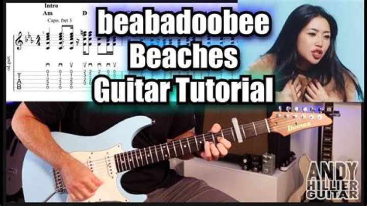Beabadoobee plays the guitar in concert