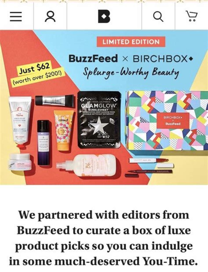 Birchbox + BuzzFeed Splurge-Worthy Limited Edition Box, $62, birchbox.com