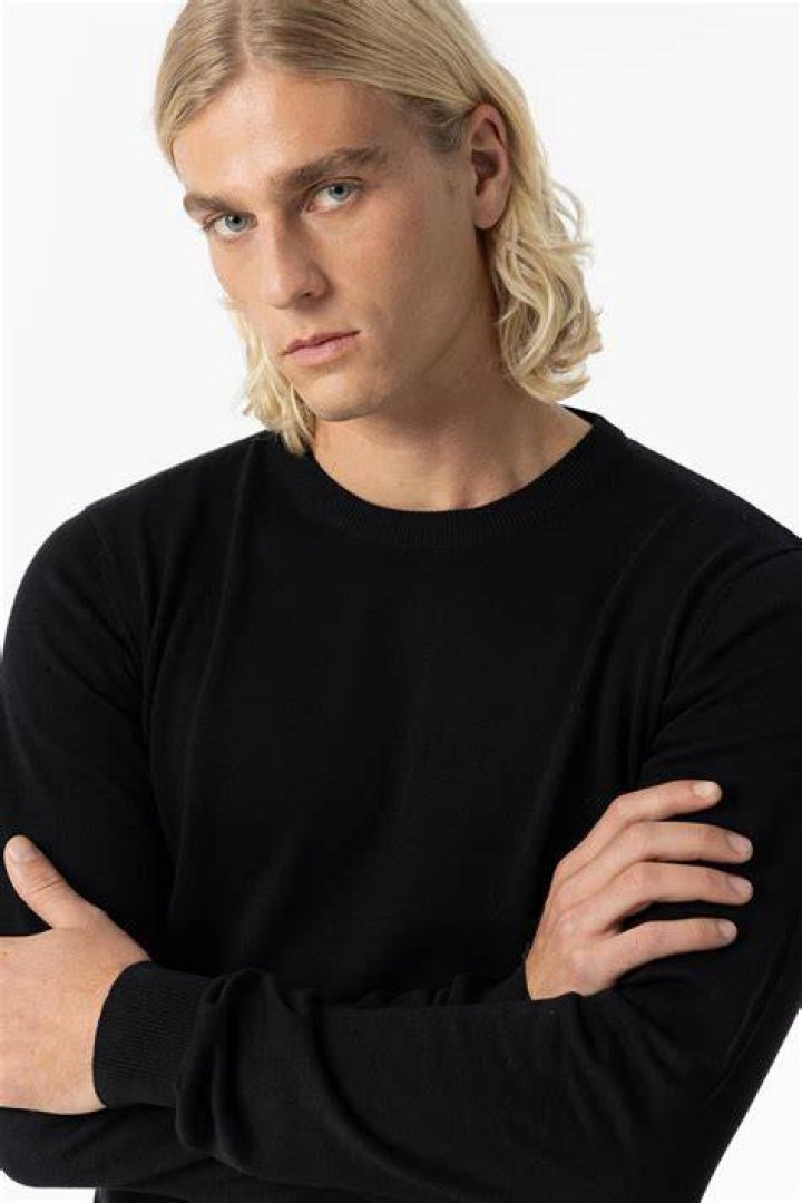 black sweater