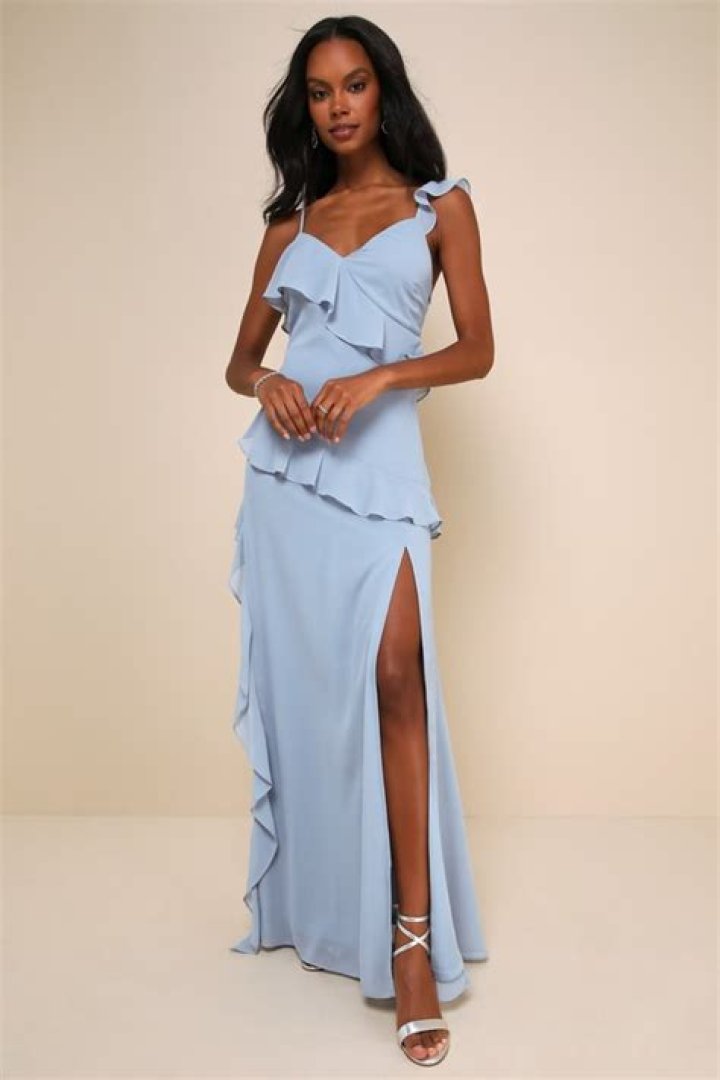 Blue Ruffled Dress
