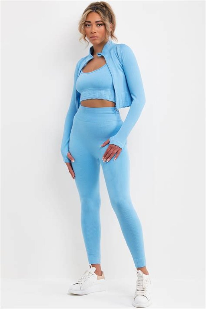 blue workout set