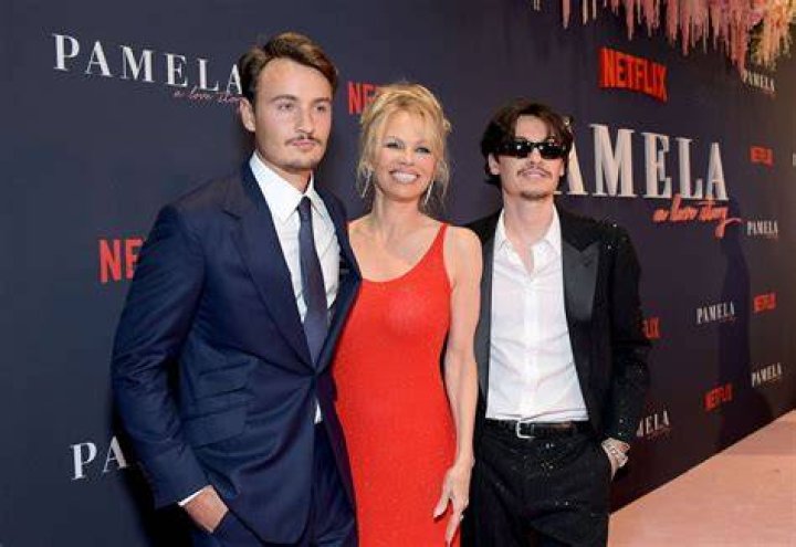 Brandon Thomas Lee, Pamela Anderson and Dylan Jagger Lee 'Pamela: A Love Story' film premiere, Los Angeles, California, USA - 30 Jan 2023