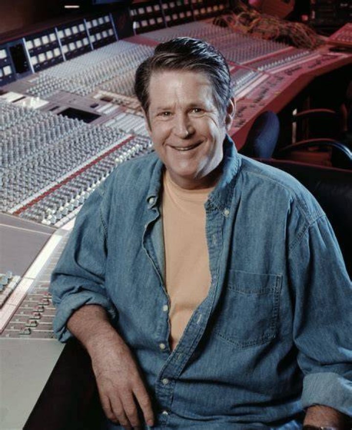 Brian Wilson in a recording studio