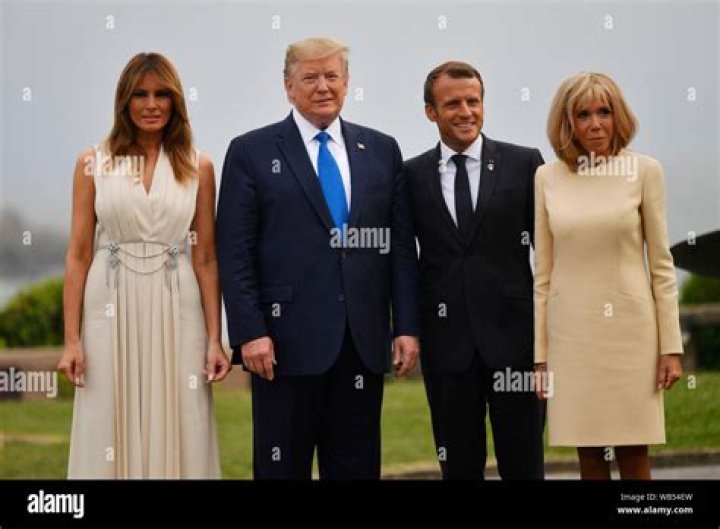 Brigitte Trogneux and Melania Trump on the South Lawn of the White House in Washington DC. French President Emmanuel Macron visit to USA - 24 Apr 2018 United States President Donald J. Trump and first lady Melania Trump host an arrival ceremony for President Emmanuel Macron of France and his wife, Brigitte Macron, on the South Lawn of the White House in Washington, DC.
