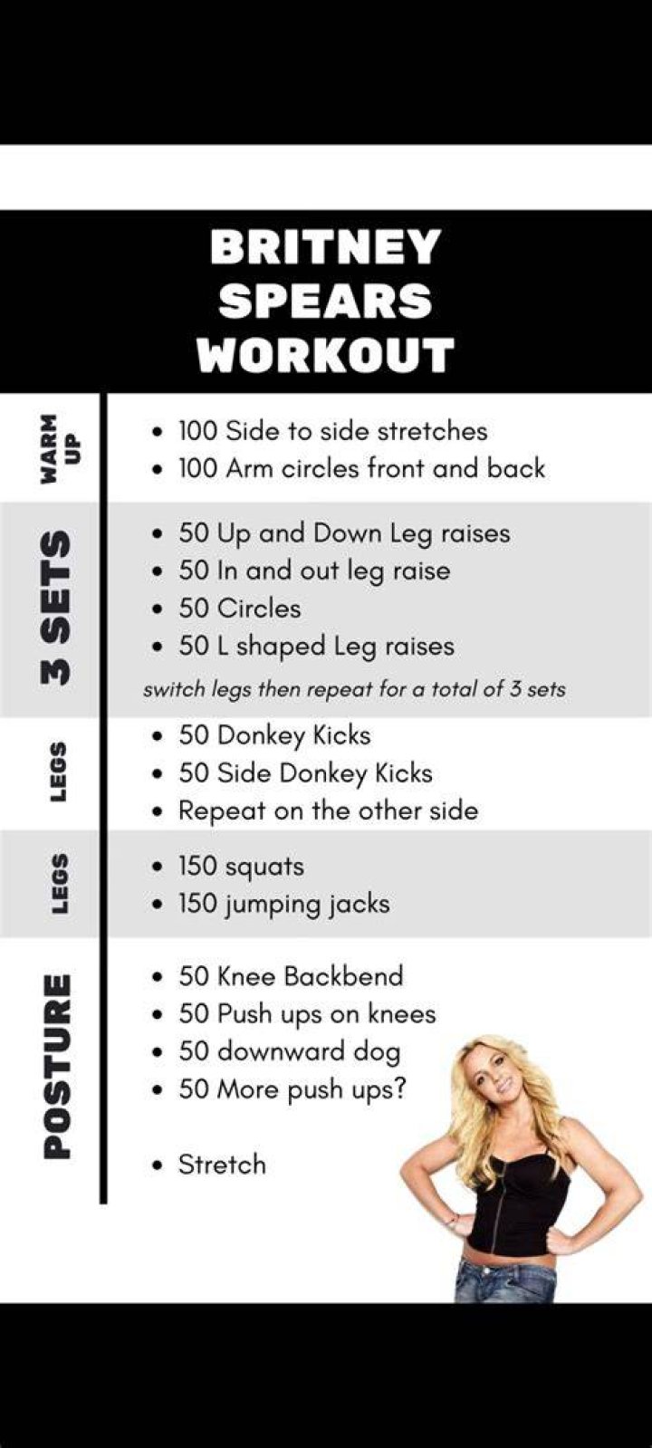 Britney Spears workout