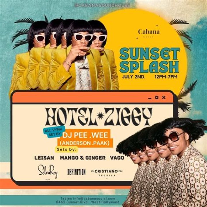 Cabana Nightlife Group + Anderson.Paak (aka DJ Pee Wee)