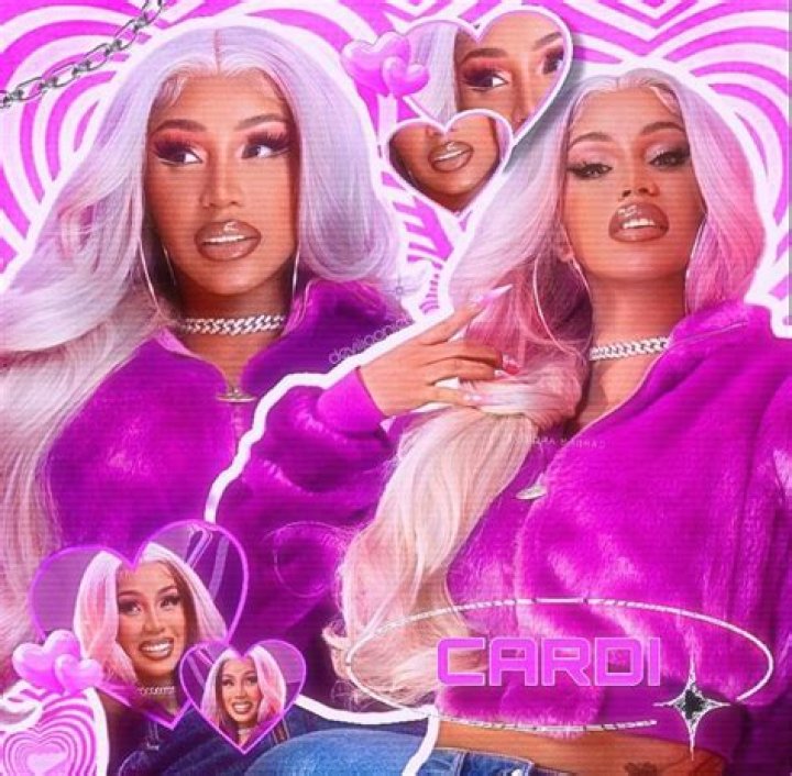 Cardi B In Neon Pink Wig