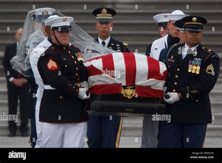Casket of Senator John McCain laid in state at US Capitol in Washington, USA &ndash; 31 Aug 2018
