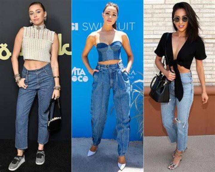 Celebs Wearing Crop Tops With High-Waist Jeans
