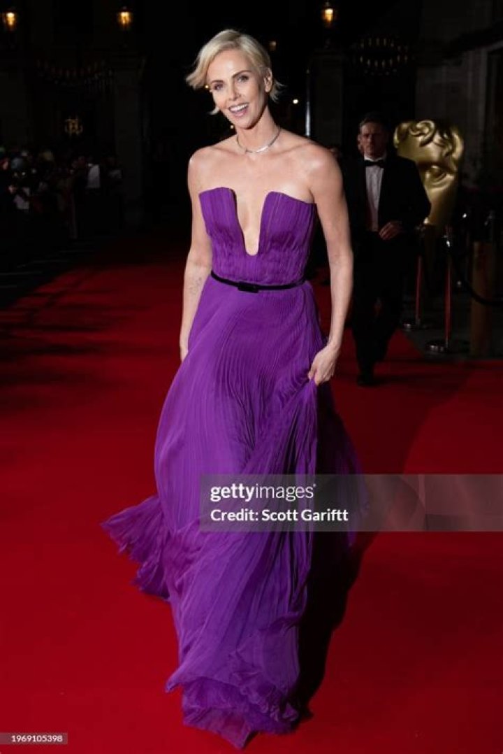 Charlize Theron 73rd British Academy Film Awards, Arrivals, Royal Albert Hall, London, UK - 02 Feb 2020 Wearing Dior, Custom