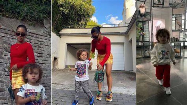 chris brown ammika harris son pic