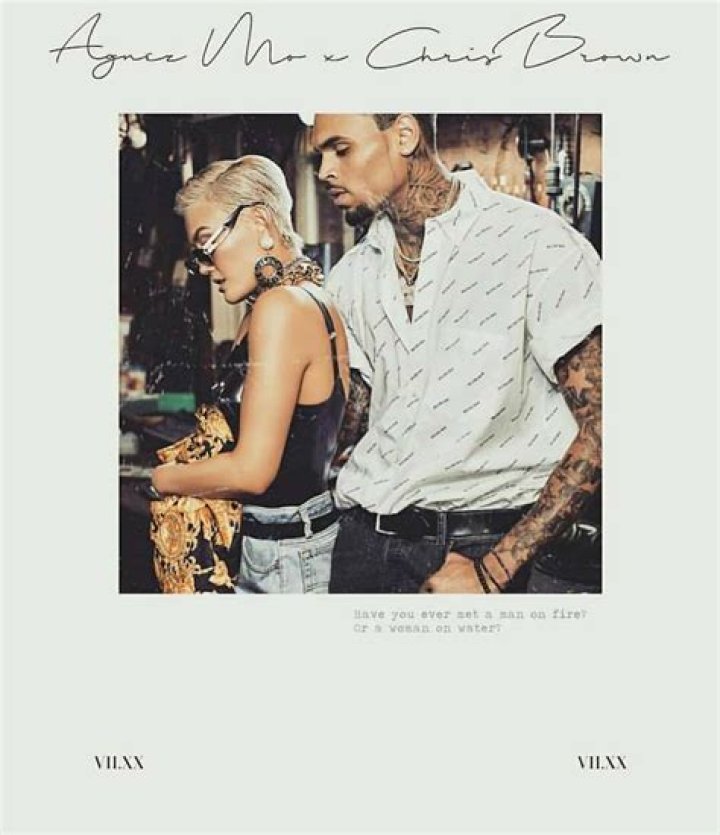 Chris Brown & Agnez Mo walking