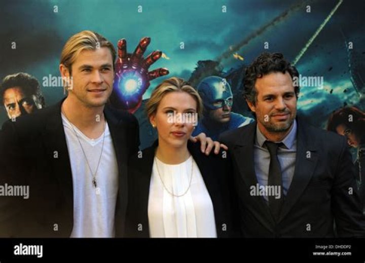 Chris Hemsworth, Scarlett Johansson and Jeremy Renner make an appearance at Disneyland to promote the new Avenger's movie. 05 Apr 2019 Pictured: Chris Hemsworth, Scarlett Johansson, Jeremy Renner. Photo credit: MEGA TheMegaAgency.com +1 888 505 6342 (Mega Agency TagID: MEGA394941_002.jpg) [Photo via Mega Agency]