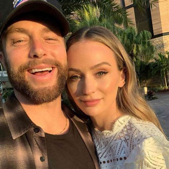Chris Lane, Lauren Bushnell. Chris Lane, left, and Lauren Bushnell arrive at the CMT Music Awards, at the Bridgestone Arena in Nashville, Tenn2019 CMT Music Awards - Arrivals, Nashville, USA - 05 Jun 2019