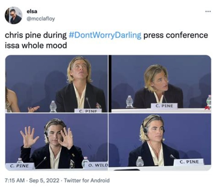 Chris Pine at &lsquo;Don&rsquo;t Worry Darling&rsquo; photocall