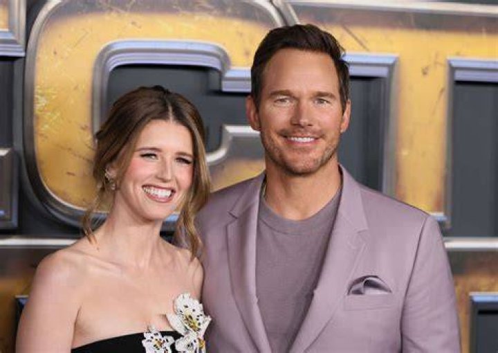 chris pratt and wife GOTG premiere