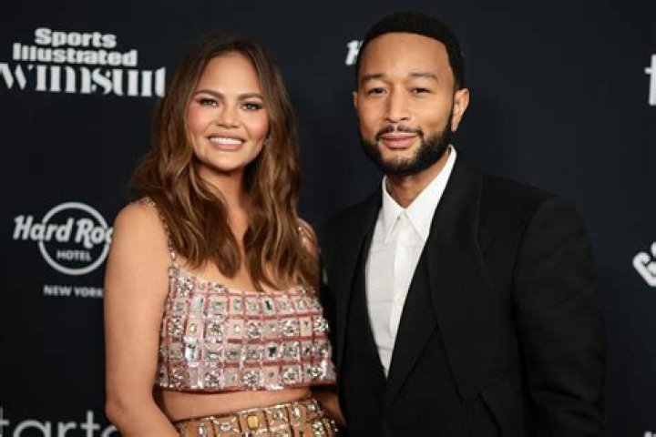 Chrissy Teigen, left, and John Legend arrive at the 74th Primetime Emmy Awards, at the Microsoft Theater in Los Angeles 2022 Primetime Emmy Awards - Arrivals, Los Angeles, United States - 12 Sep 2022