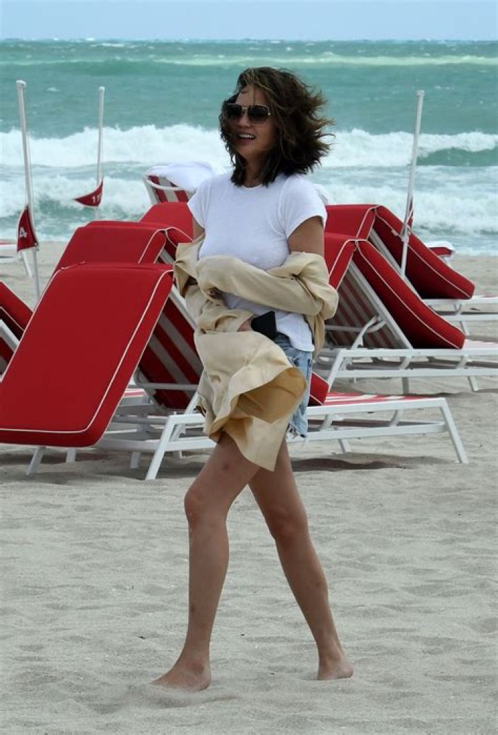 Chrissy Teigen on the beach in Malibu