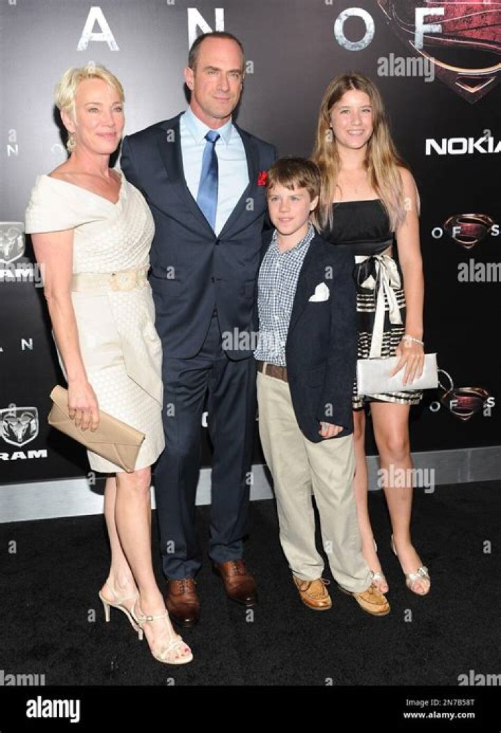 Christopher Meloni with his wife at a &lsquo;No Time To Die&rsquo; screening