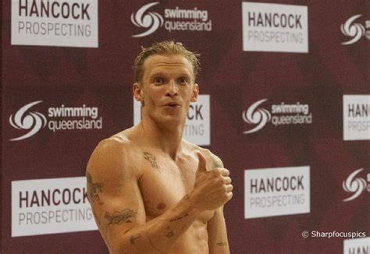 Cody Simpson is seen following the Men's 50m Butterfly Final on Day 5 of the Australian Swimming Championships at the Gold Coast Aquatic Centre on the Gold Coast, Australia, 18 April 2021. Australian Swimming Championships, Gold Coast, Australia - 18 Apr 2021