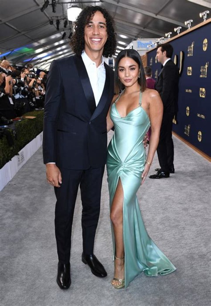 Cole Tucker and Vanessa Hudgens are seen arriving at their hotel in Paris. 13 Nov 2022 Pictured: Cole Tucker Vanessa Hudgens. Photo credit: Spread Pictures / MEGA TheMegaAgency.com +1 888 505 6342 (Mega Agency TagID: MEGA917589_006.jpg) [Photo via Mega Agency]