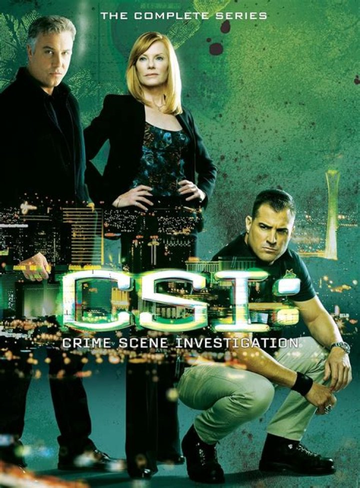 CSI: CRIME SCENE INVESTIGATION, from left: Gary Dourdan, Marg Helgenberger, William Petersen, George Eads, Jorja Fox, 2000-2015. ph: TV Guide /&copy; CBS / Courtesy Everett Collection