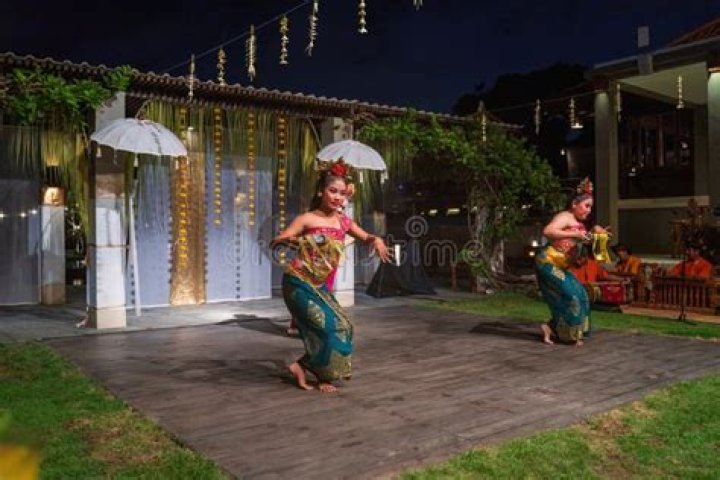 Dancers Performing With Umbrellas At Opening Ceremony