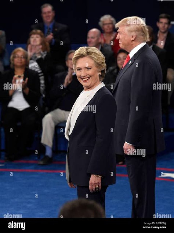 Democratic presidential nominee Hillary Clinton and Republican presidential nominee Donald Trump shake hands during the presidential debate at Hofstra University in Hempstead, N.Y Campaign 2016 Debate - 26 Sep 2016