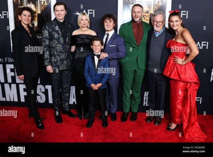 Donna Langley, Paul Dano, Michelle Williams, Mateo Zoryna Francis-DeFord, Gabriel LaBelle, Seth Rogen, Steven Spielberg and Chloe East arrive at the 2022 AFI Fest - Closing Night Special Screening Of Universal Pictures' 'The Fabelmans' held at the TCL Chinese Theatre IMAX on November 6, 2022 in Hollywood, Los Angeles, California, United States. 2022 AFI Fest - Closing Night Special Screening Of Universal Pictures' 'The Fabelmans', Tcl Chinese Theatre Imax, Hollywood, Los Angeles, California, United States - 06 Nov 2022