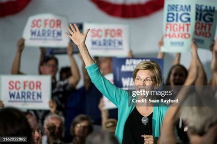 Elizabeth Warren Waves to Voters