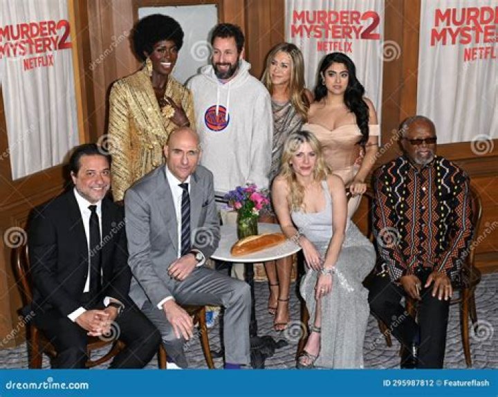 Enrique Arce, Jodie Turner-Smith, Mark Strong, Adam Sandler, Jennifer Aniston, M&eacute;lanie Laurent, Kuhoo Verma and Dr. John Kani 'Murder Mystery 2' film premiere, Los Angeles, California, USA - 28 Mar 2023