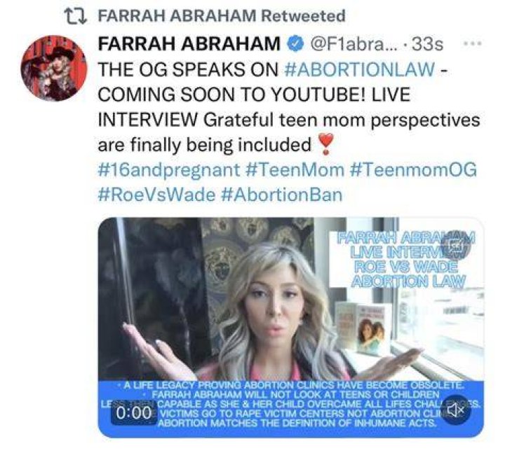 Farrah Abraham Abortion